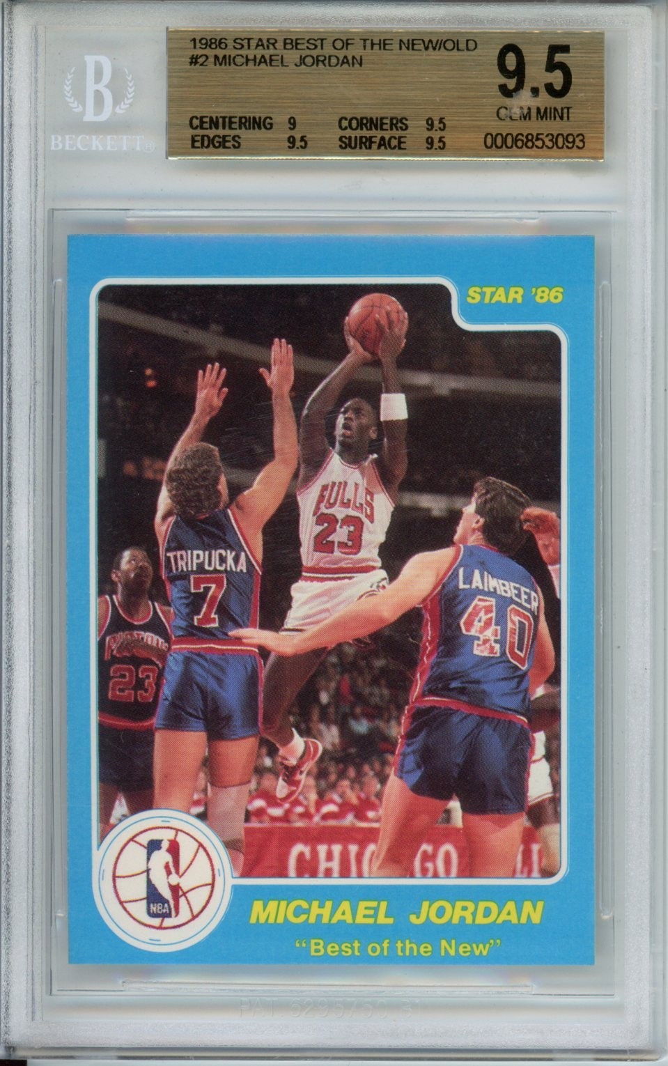 1986 Star Best of the New/Old #2 Michael Jordan BGS 9.5 Chicago Bulls Rookie