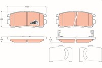 TRW Bremsbelagsatz, Scheibenbremse Hinterachse U.A. FüR Chevrolet, Opel