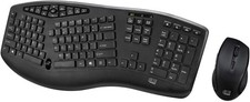 Adesso WKB-1600CB TruForm Media Wireless Ergonomic Keyboard  Optical Black