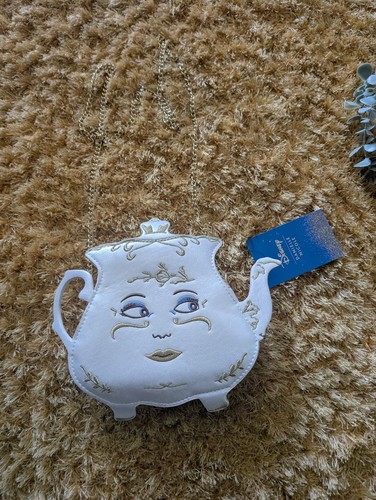 Nuevo Disney Danielle Nicole Mrs. Potts Bolso Blanco Perla Cadena Dorada La Bella y Bestia - Imagen 8 de 18
