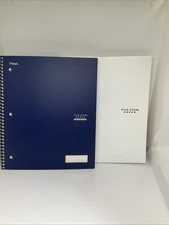 Mead Five Star Notebook College Ruled Blue 3 Subject White 5 Sub Set Of 2