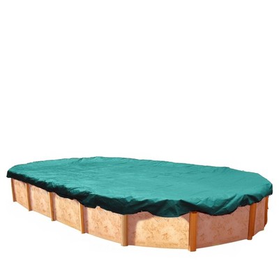 In The Swim Oval 16 x 32 Winter Cover for Above Ground Pools - Green - Standard