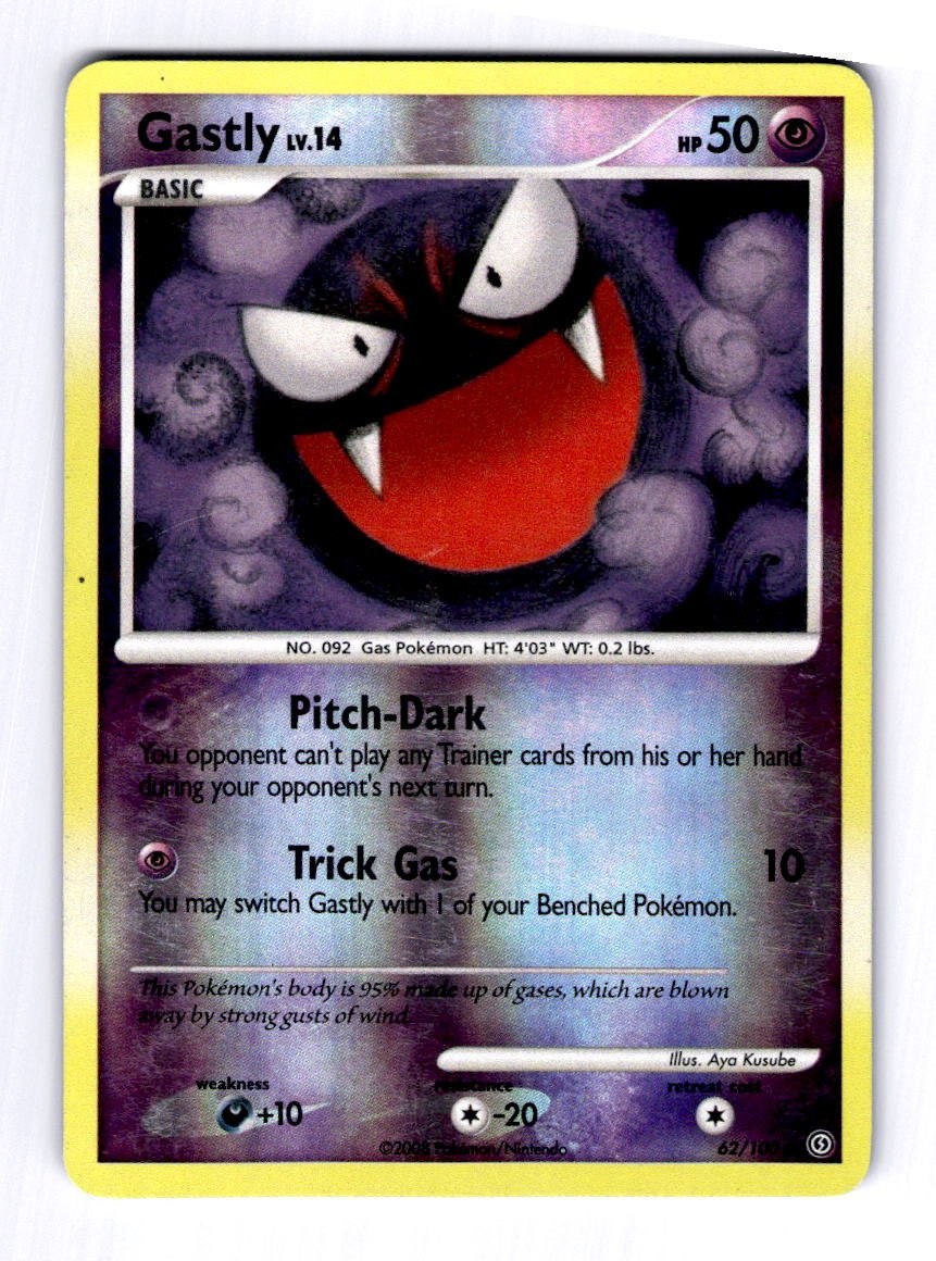 Gastly Stormfront #62 (2008) Common Reverse Holo MP Pokemon