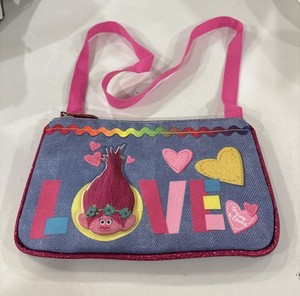 Trolls Poppy Love Crossbody Kids Purse Handbag  Dreamworks Multicolor Pink