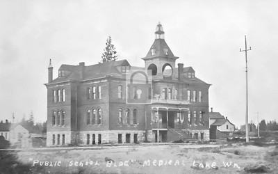 Public School Building Medical Lake Washington WA - Reprint