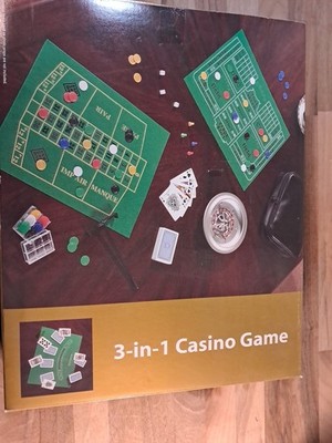 3-in-1 Casino Games, Roulette, Black Jack, Travel Size New, Opened Box