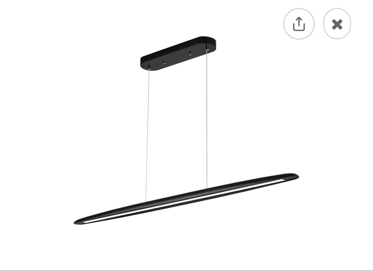 YISDESIGN 59inch LED Pendant Light Black