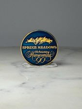 Spruce Meadows Homecoming Pin: Blue Gold Enamel - 1990 Anniversary