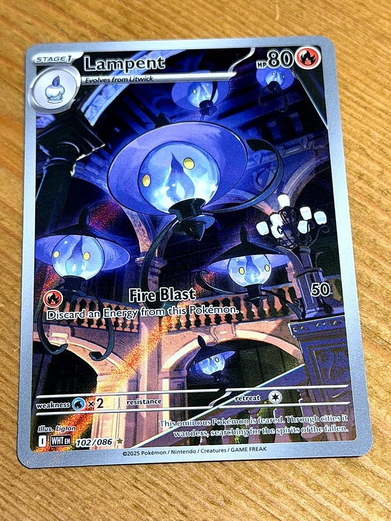 Pokémon TCG Lampent 102/086 Illustration Rare White Flare NM