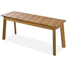 Acacia Wood Patio Dining Set: Modern 3-Piece Picnic Table and Benches for