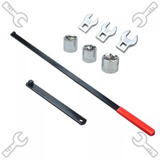 8Pcs Serpentine Belt Tension Setting Tool Set 580mm Long 3/8" Pulley Wrench UK
