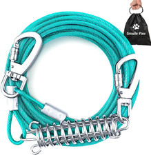 Heavy Duty Tie Out Cable for Large Dogs - 50FT Chew Proof, Up to 125lbs - Durabl