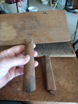 LS Watson & Co. No.8 Whittemore Wool Hand Carders Brushes Vnt Wool Spinning Tool