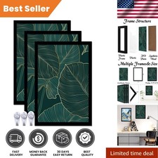 Versatile Set of 3 Black Picture Frames 12x18 for Stylish Home Decor  Gifting