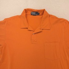 Polo by Ralph Lauren Collared Short Sleeve Polo Shirt Mens Size L Orange