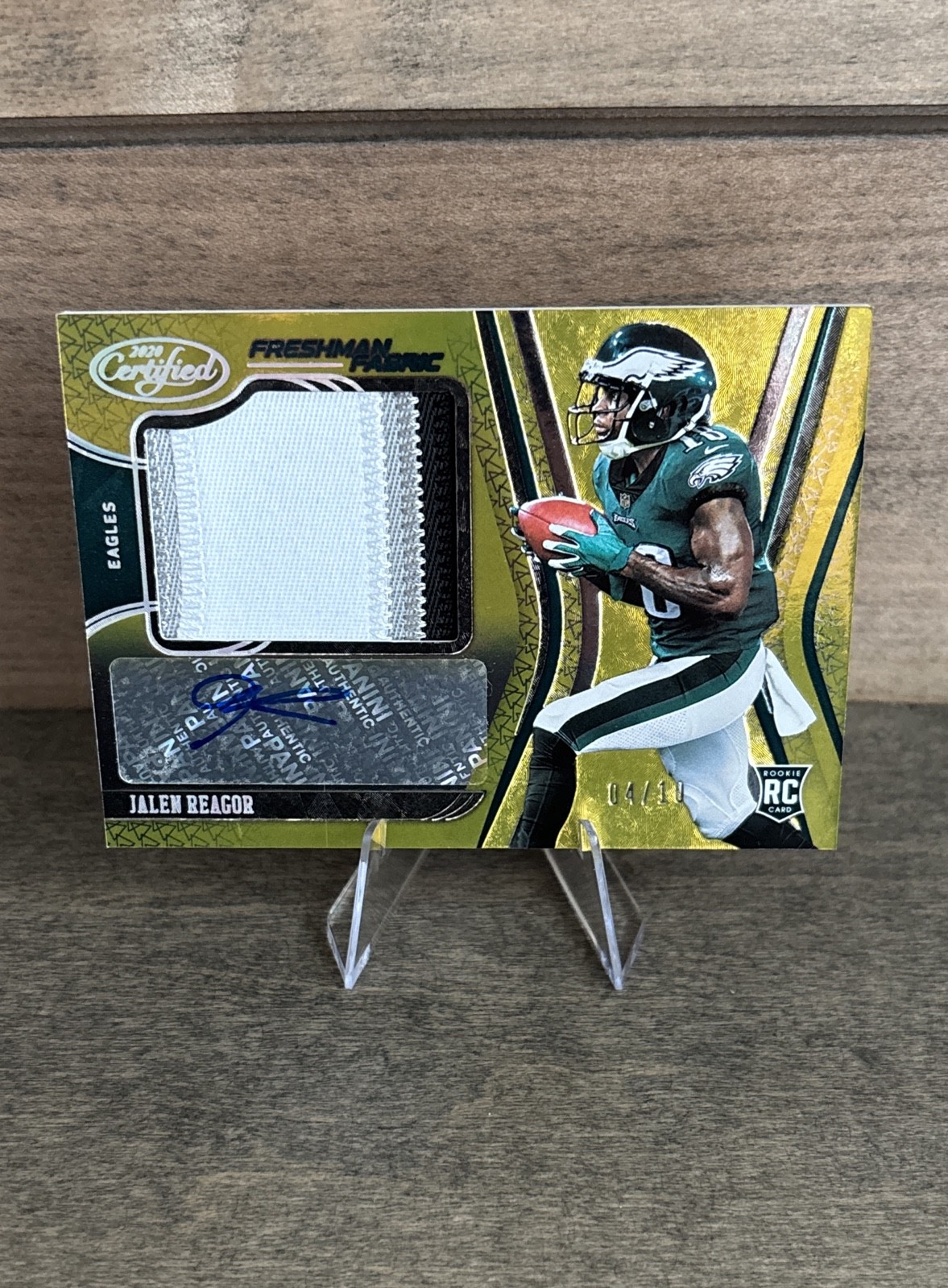 Jalen Reagor Panini Certified #215 Autograph Jersey Gold Etch