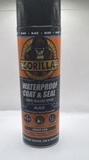 Gorilla Glue Waterproof Coat & Seal Spray Black Flexible Liquid Sealant 450ml 3b