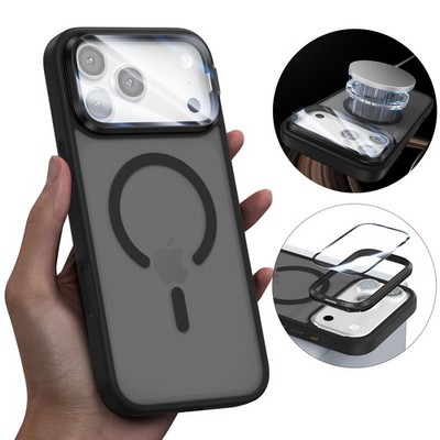 For iPhone 17 Pro Max 17 Air 16 15 14 13 Mag Safe Case Built-in Camera Kickstand
