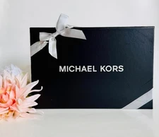 NEW Michael Kors Magnetic Gift Box with Ribbon &Tissue| Dimension 9"X6"X2.5”