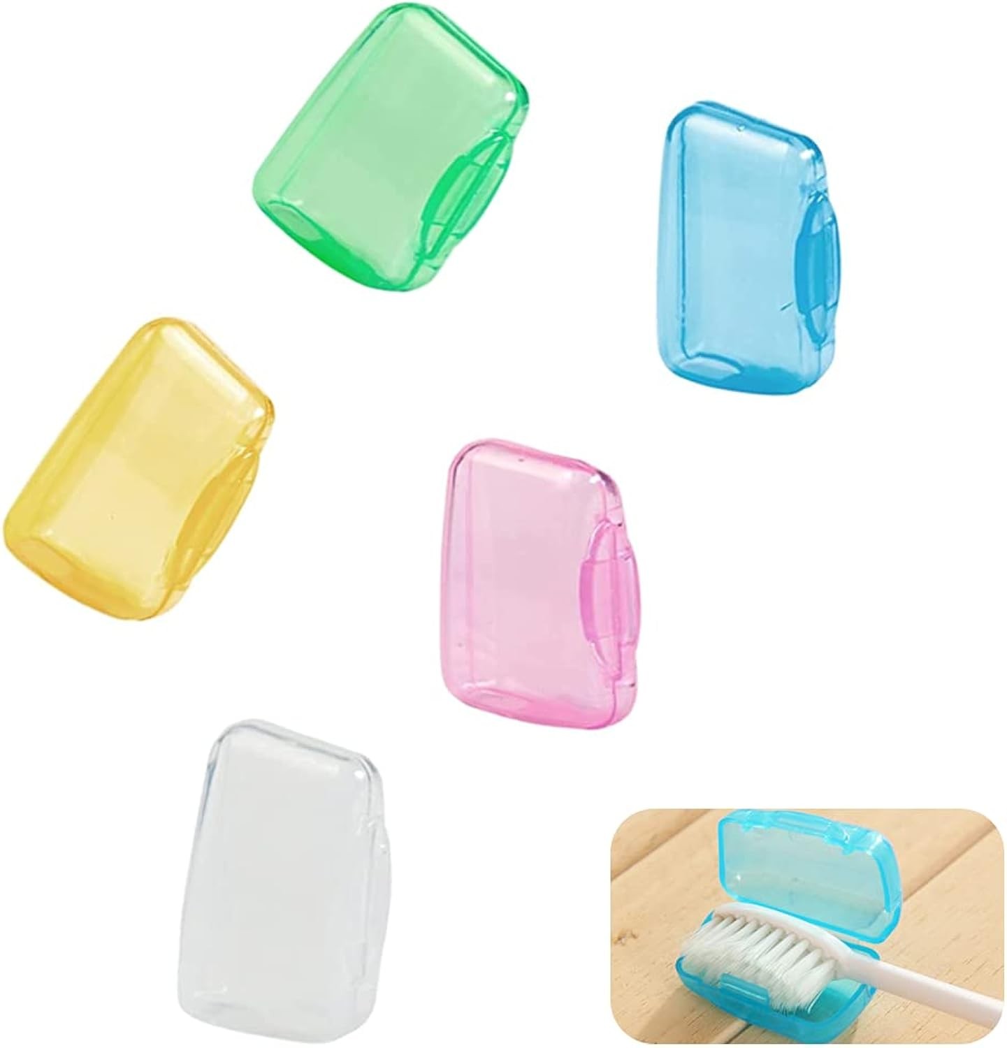 CCLKHY 5 Pcs Toothbrush Head Covers Protective Case Caps for Home Travel
