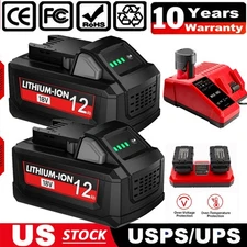 12000mAh 18v For Milwaukee For M18 High Capacity Battery/Charger 48-11-1820