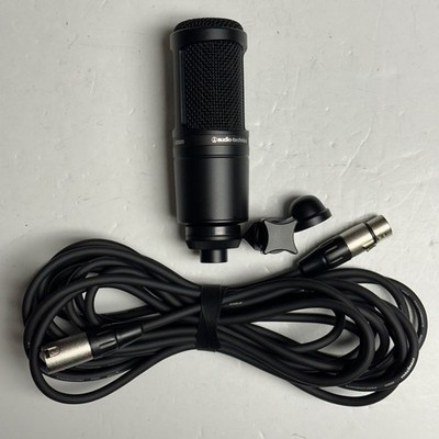 Audio-Technica AT2020 P48 Cardioid Condenser XLR Microphone & 20' Cable: Works
