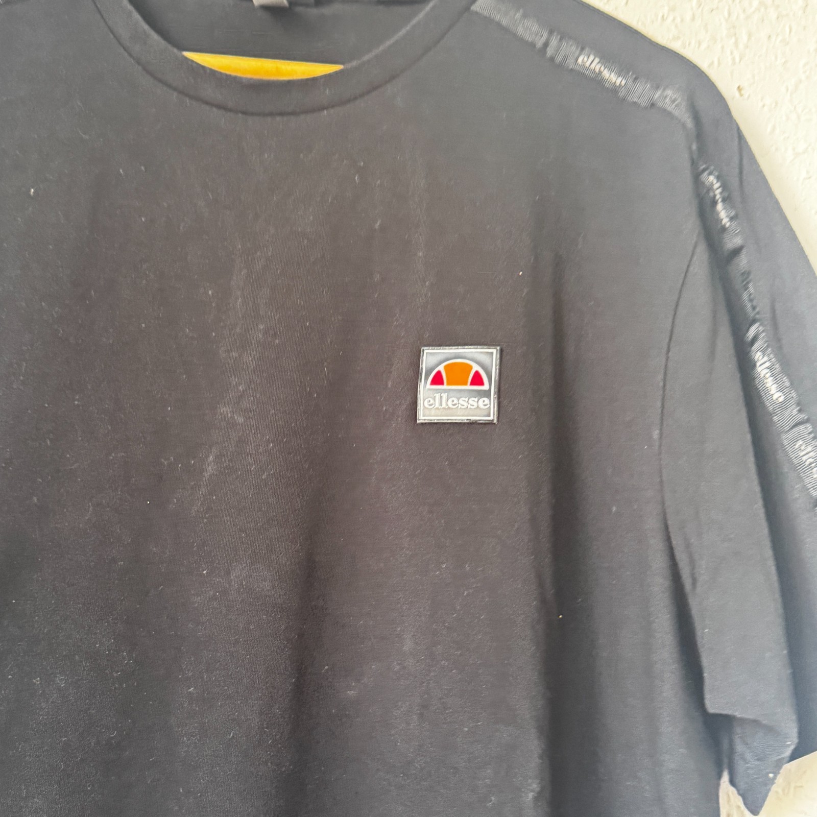 Ellesse Men's Tape Sleeve Crew Neck T-Shirt - Black image 6