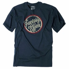 Factory Effex Scripted Mens Short Sleeve T-Shirt Navy Blue