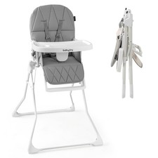 Foldable Baby Highchair Compact Portable Toddler High Chair with Adjustable Tray