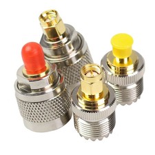 exgoofit SMA SO239 Adapter 4PCS, UHF PL259 to Male Female Silver
