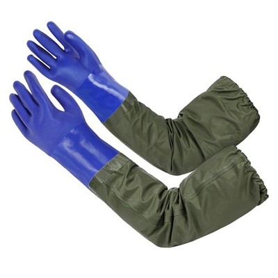 Teichhandschuhe, langer Arm wasserdicht, wiederverwendbar strapazierfähiger Gummi,
