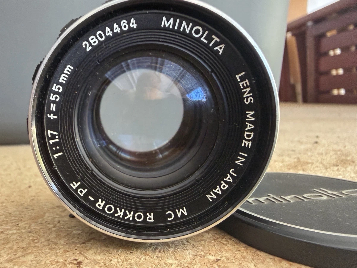 Minolta Rokkor PF 55mm Focal Camera Lenses f/1.7 Maximum Aperture
