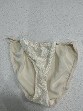 Silkscreen Ivory Lace String Bikini Lingerie Hi Cut Silk Lace 6 Medium