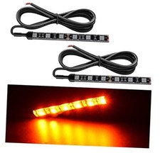 2PCS 6-5050-SMD Waterproof Flexible Turn Signal Backup License 2PCS Amber