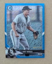 Jake Burger 2017 Bowman Chrome Prospects Blue Shimmer 060/150 White Sox BCP37