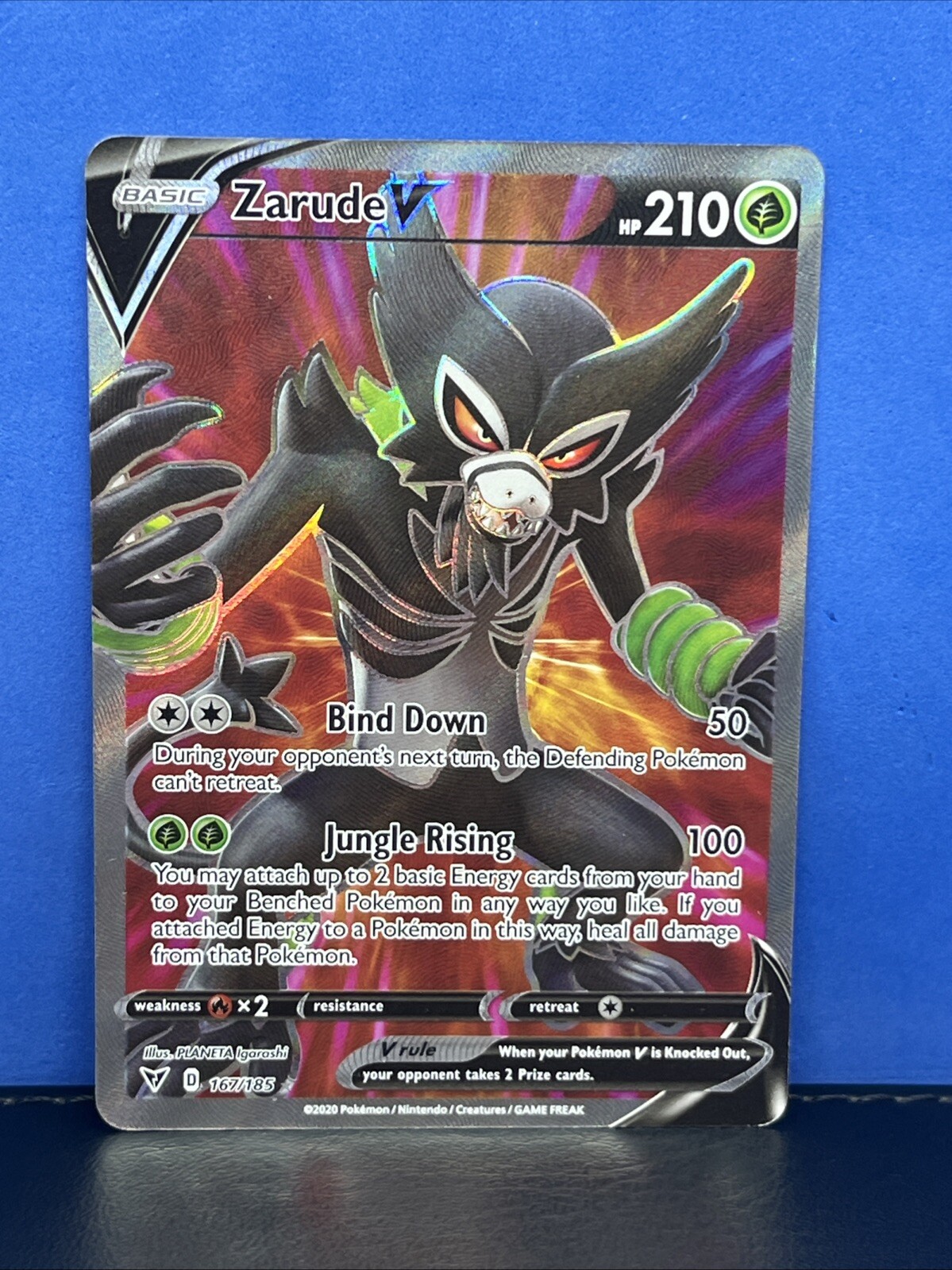 Zarude V Full Art - 167/185 - Pokémon Vivid Voltage - NM or Better