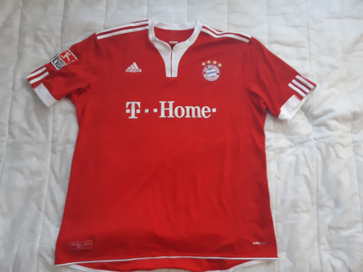 Bayern Munchen 2009 Home Jersey #18 Klose Adidas Red Shirt Size