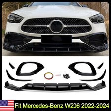 Gloss Black Front Splitter Fog Light Cover Ca...
