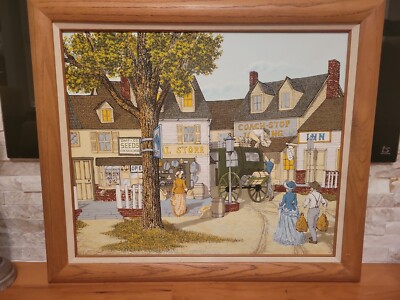 Vintage H. Hargrove Numbred and Framed Oil Painting. Unsigned | eBay