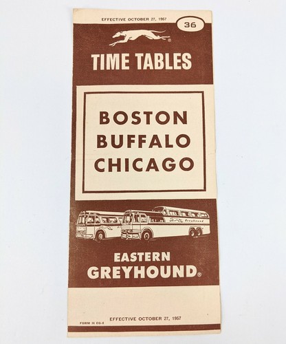 Eastern Greyhound Scranton Philadelphia Washington Time Table Brochure 1957 58 - 第 1/3 張圖片