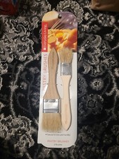 2pcs Everyday Living Pastry Brushes 1"and 1 1/2", Natural Bristles and Handles