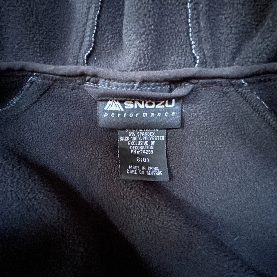 Snozu Womens Full Zip Hoodie Jacket Small Long Sleeve Zippered Pockets Gray - Image 3 of 4