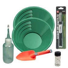 12" Green Gold Pan Panning Kit