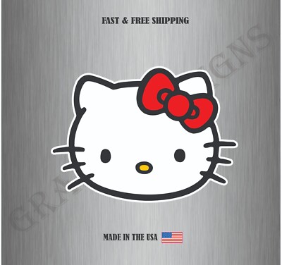 Hello Kitty Vinyl Sticker Decal Car Truck Window Wall Bike Water Resistant