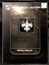 NFL New Orleans Saints Fine Grain Tri-fold Leather wallet