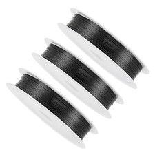 Copper Wire 28 Gauge 0.3mm 15m for DIY Craft Black, 3-Pieces