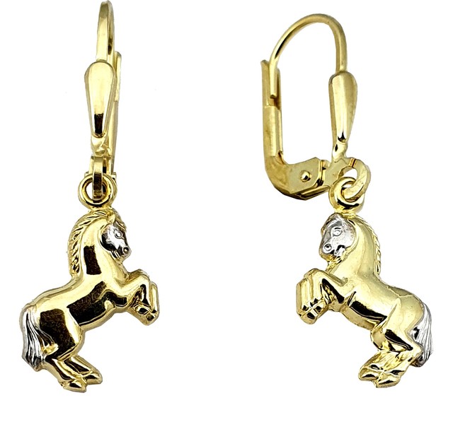 Ohrringe Pferd Gold 333 Ohrhänger Kinderohrringe Hänger 8 Karat Gelbgold Pferde Ohrringe Pferd Gold 333 Ohrhänger Kinderohrringe Hänger 8 Karat Gelbgold Pferde