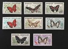 Central African Republic Sc # 4-11 Butterflies Set of (8) Stamps MVLH 1960-1961