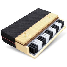 Matratze 80-180x200 cm Taschenfederkern DARK H3 Kokos HR-Schaum Massage 24 cm