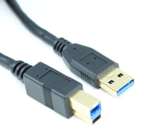 15ft USB 3.2 Gen 1 SUPERSPEED 5Gbps Type A Male to B Male Cable  Black - Afbeelding 1 van 3